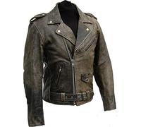 Lederjacke Rockabilly Chopper Biker Leder Jacke Rocker ANTIKLEDERGERBUNG