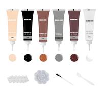 Lederreparatur Creme, 6/10 Farben Leder Reparatur Set, Flüssigleder Leder Reparatursätze, Kunstleder Reparaturset, Lederfarbe Creme, Lederreparaturset fur Autositze, Sofa, Lederjacke (6 Farben)