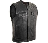 Lederweste Stepp Muster Custom Style Kutte Clubweste Hunter Leder Weste Biker