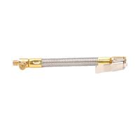 Leftwei Reifenfülschlauch-Adapter für Auto Motorrad, 13 cm, 2 Stück | 90-Grad-Daumendruckdüse aus Vollmetall, M8-Gewinde aus Edelstahl, flexible Ventilverlängerung