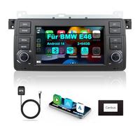 Lehwey Bluetooth Autoradio mit Bildschirm für BMW E46 3 Serien 1998-2006 M3 Rover ZT mit Navi WLAN AM/FM, Apple Carplay, Android Auto, Lenkrad Strg, 2Din Android 14 DAB Auto Radio Touch Display 7 Zoll