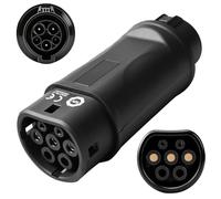 Leikurvo Typ 1 auf Typ 2 EV Adapter, Typ1 (SAE J1772) Stecker auf Typ2 (IEC 62196) Steckdose 32A/16A EV Ladeadapter Konverteradapter Ladekabel Adapter Ladestation Buchse für Typ2 Elektrofahrzeuge