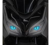 Leniutor 2 Paar Auto Reflektierende Aufkleber Katzenaugen Motorrad Scheinwerfer Lustige Augen Abziehbilder, Wasserdicht Vinyl Sicherheit Warnung Decals für Auto LKW SUV Fenster Heckklappe (Blau)