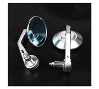 Lenkerendenspieg Motorrad Lenkerinnendurchmesser 17-19 Mm Motorrad-Lenkerspiegel Bar-End-Rückspiegel Seitenspiegel CNC-Silber Universell Antireflex Moto Rückspiegel Spiegel