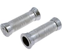 Lenkergriffe Alu silber für 1 Zoll Lenker, Alu/silber, Motorrad, Chopper