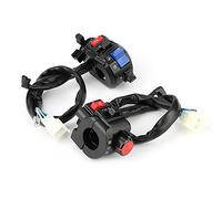 Lenkerschalter 1 Paar Universal 7/8 Zoll Motorrad Lenker Hupe Blinker Licht Start Steuerschalter(Schwarz)