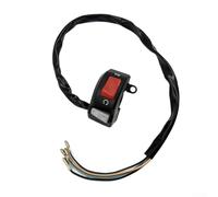 Lenkerschalter Motorrad 12V Ein Aus Schalter Spritzwasserfest für Lichtschalter Blinklicht Warnlicht für Dirt Bike für quad 56cm Kabel