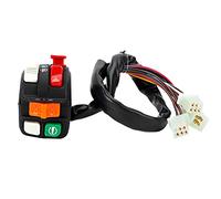 Lenkerschalter, wasserdicht, 22 mm, Motorrad-Lenker-Bedientaste für Fernlicht, Abblendlicht, Blinker, Hupe, Zündung, Start, Überhollicht, robustes Kunststoffgehäuse, universelle