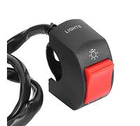 Lenkersteuerungsschalter, Motorrad 7/8 Zoll Lenkerhalterung LED-Scheinwerfer Ein/Aus-Schalter mit Taste(rot)