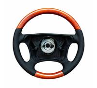 Lenkrad für Mercedes CLK C208 A208 1997-2003 Edelholz Schwarz Echtlederbezug