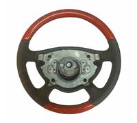 Lenkrad für Mercedes W208 W210 Edelholz Rot Elm Schwarz Echtlederbezug
