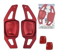 Lenkrad Schaltwippen SET ALU ROT kompatibel mit DSG VW AMAROK I ARTEON CADDY IV V GOLF 6 7 T6 T7 PASSAT B8 3G POLO 5 6 SHARAN II Tiptronic