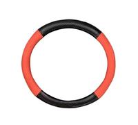 Lenkradabdeckung Auto-Lederlenkradbezug für Peugeot 107 108 206 207 208 301 307 308 406 407 408 508 607 106 3008 4008 5008 GT Auto Lenkradbezug(O Red)