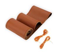 Lenkradabdeckung Auto LKW Extra Große 40CM 42CM 45CM 47CM 50CM Künstliche Leder Lenkrad Geflecht Abdeckung Universal Auto Zubehör Atmungsaktiver Lenkradbezug(47CM Brown)