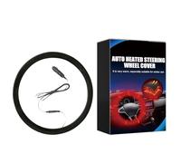 Lenkradabdeckung Beheizt - 1-teilig Baumwollbezug Auto - Lenkradheizung | 12V Handwärmer | Schnelle Erwärmung, Rutschfestes Baumwollmaterial, Universell Passend 14.5-15.5 Zoll, Angenehmer Griff