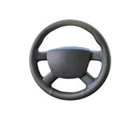 Lenkradabdeckung Für Ford Für Kuga Für Focus 2 Für C-MAX Für Transit 2005-2011 Lenkrad Abdeckung Zubehör lenkrad Geflecht Auto Lenkradbezug(Black Thread)