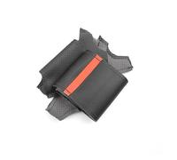 Lenkradabdeckung Lenkradhülle Für Ford Für Focus Für Fiesta 2017-2020 Für Kuga Für Puma 2019 2020 Red Bar Autolenkrad Perforierte Lederabdeckung(Black line-red bar)