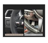 Lenkradabdeckung Lenkradhülle Für Jeep Für Compass 2017 2018 Für Renegade 2015-2018 Handnähen DIY Leder Auto Lenkradbezug(Black Thread)