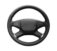 Lenkradbezug DIY Schwarzes Kunstleder Handgenähtes Autolenkradbezug Für Mercedes Für Benz E-Klasse W212 E 300 260 200 2009-2013 Lenkradschutz(Schwarz)