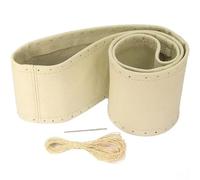 Lenkradbezug echt Leder zum Schnüren Lenkrad Schoner (37-39cm, creme-beige)