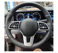 Lenkradbezug Für Mercedes Für Benz A-Klasse W177 B-Klasse W247 C-Klasse DIY Auto Lenkradbezug Mikrofaser Leder Belüftung Autozubehör Auto Lenkradhülle(Schwarzer Faden)