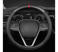 lenkradbezug für Skoda Rapid 2017-2019, lenkradbezug Leder,Auto lenkradbezug,Anti-rutsch Atmungsaktives Lenkradbezug,Atmungsaktiv Auto Lenkrad Schutzhülle,Round-Black1