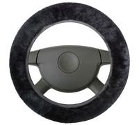 Walser Lenkradbezug Lammfell schwarz, 19567