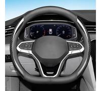 Lenkradbezug Leder für VW T-Cross t Cross, Mode Anti-Rutsch-Leder Auto Innenraum Lenkrad Wrap Anti-Rutsch Lenkradhülle,D-Form-A