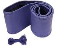 Lenkradbezug-Lenkradschoner blau echt Leder 37-39 cm zum selber Schnüren TOP