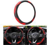 Lenkradbezug Universal Mikrofaser Leder 37 38 cm Rutschfest Rot