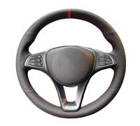 Lenkradbezug Verschleißfeste Kunstleder Autolenkradabdeckung Für Mercedes Für Benz Für Vito III (W447) 2015-2020 Schutzhülle(Schwarz)