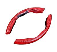 Lenkradhülle Für Hyundai für i10 für i20 für i30 für i40 für ix20 für ix25 für ix35 für ix55 HB20 2 Stück segmentierter Auto-Lenkradschutz(A Red)