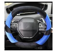 Lenkradhülle Winter Plüsch Auto Lenkrad Abdeckung Für Peugeot 508 3008 GT 4008 5008 2017 2018 2019 Für 2008 2020 2021 Lenkradschutz(Blau)