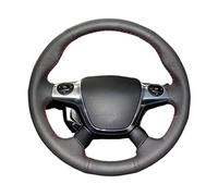 Lenkradschoner Auto-Lenkradabdeckung Aus Perforiertem Mikrofaser-Leder Für Ford Für KUGA Für Escape 2013-2016 Für Focus 3 2012-2014(Gelb)