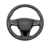 Lenkradschoner Auto-Lenkradabdeckung Perforiertes Mikrofaser-Leder Für Ford Für Focus 3 Für Kuga Für Escape Für C-MAX Für Ecosport(Grey)