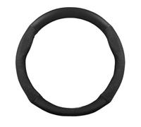 Lenkradschutz 38 cm Leder-Lenkradbezug Für Skoda Für Octavia Für Fabia Für Karoq Für Kodiaq Für Kamiq Für Superb Für Rapid Für Scale rutschfest Lenkradabdeckung(O Leather Black)