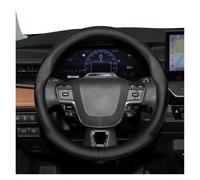 Lenkradschutz Für Toyota Für CHR Für RAV4 Für Yaris Für Auris Für Corolla Für Avensis Für Camry Für Sienna 37-38,5 cm Lenkradabdeckung Leder Schutzhülle(Punch Black)