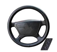 Lenkradschutz Mikrofaser-Leder-Auto-Lenkradbezug Für Mercedes Für Benz C-Klasse W202 CL-Klasse C140 E-Klasse W210 Lenkradhülle Lenkradschoner(Schwarz)