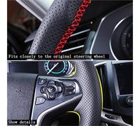 Lenkradschutzhülle Für Jeep Für Kompass 2017 2018 Für Renegade 2015 2016 2017 2018 Für FIAT Für Toro 2017 2018 2019 Für Tipo 2015-2019 Auto Innen Lenkrad Abdeckung Lenkradbezüge(Red Blue Thread)