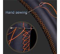 Lenkradschutzhülle Für Jeep Für Kompass Für Renegade Für FIAT Für Toro Für Tipo 2015 2016 2017-2019 Autozubehör Auto Lenkradabdeckung Rutschfestes Perforiertes Leder Lenkradbezüge(Purple Thread)