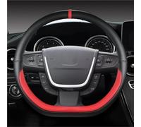 Lenkradschutzhülle Für Peugeot 508 2011 2012 2013 2014 2015 2016 2017 2018 508 SW 2011-2018 Auto Lenkrad Abdeckung Mikrofaser Leder D Form Auto Zubehör Lenkradbezüge(Rot)