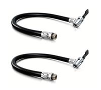 leruiyezs 2 Stück Reifenfüllschlauch Set Reifenfüller Schlauch für Kompressoren und Luftpumpen, Flexibler Ersatzschlauch für Schlauch reifenfüller mit Schnellkupplung, 38 cm für Auto und Fahrrad