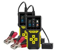 Lescars 2er-Set Profi-2in1-OBD2-Scanner & Batterie-Tester, HD-Farbdisplay