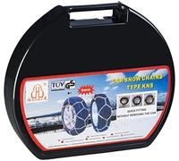 Lescars Auto Schneeketten: Schneeketten Größe XXL für Reifen 225/55 R19 u.v.m. inkl. Transportbox (extrem robuste Schneekette, Auto Zubehör, Anti Rutsch)