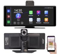 Lescars Carplay Display: IPS-HD-Touchscreen, Android&Apple CarPlay, 10,26"/26 cm, 2K-Frontcam (Auto Display, nachrüsten, Navi mit Rückfahrkamera)