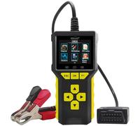 Lescars Diagnosegerät: Professioneller 2in1-OBD2-Scanner und Batterie-Tester, HD-Farbdisplay (Kfz Diagnosegerät, OBD Diagnose, Auto)