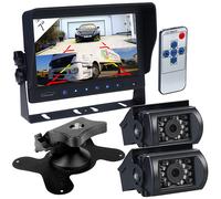 Lescars Front- und Rückfahrkamera mit XXL-Monitor 7" / 17,78 cm, 170°, IR