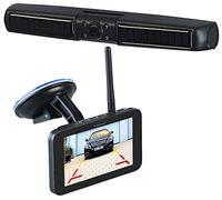 Lescars Einparkhilfe: Kabellose Solar-Funk-Rückfahrkamera mit Full HD & 5" (12,5 cm) Monitor (Nachtsicht, Rueckfahrkamera, Frontkamera)