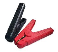 Lewttyer Kupfer Auto Krokodilklemmen Autobatterie 200A Für Autobatterien Starthilfekabel Groß Batterieklemmen Starterkabel Klemmen(Je 1 Rot Und Schwarz)