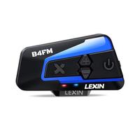 LEXIN B4FM Motorrad Intercom, Helm Headset für bis zu 10 Motorräder mit 2000m Reichweite, DSP und CVC Geräuschunterdrückung Motorradhelm Kommunikationssystem mit Musikteilen Funktion